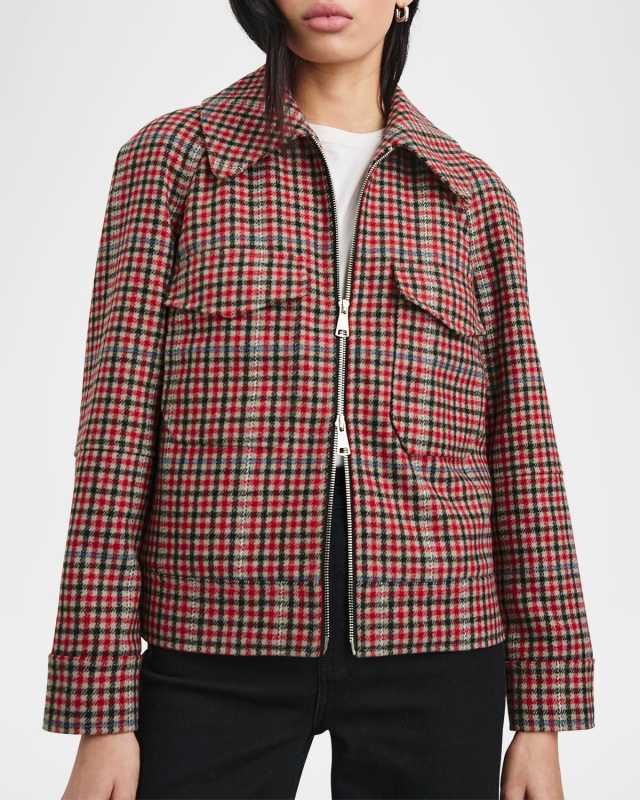 Cheyenne Check Wool-Blend Jacket